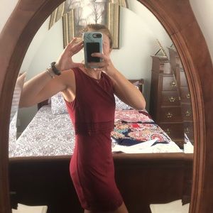 Maroon cocktail dress